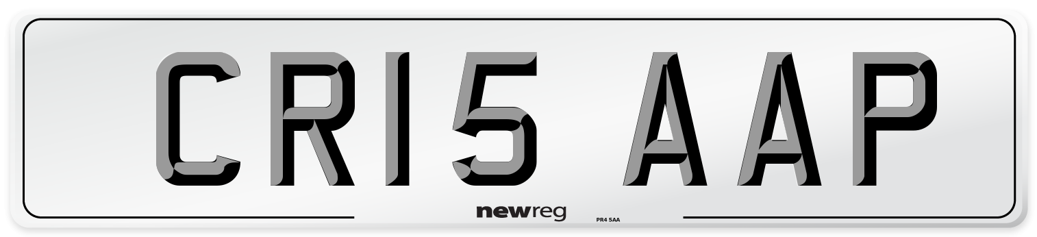 CR15 AAP Number Plate from New Reg